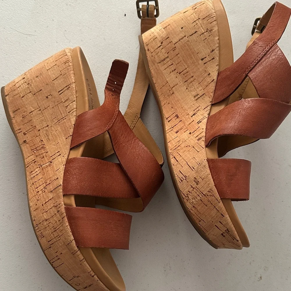 Kork-Ease Tan Leather Sandals - Picture 2 of 4